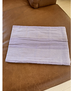 Cotton Bedspread Throw - White Pinstripe - Lilac