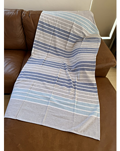 Cotton Towel - Dual Texture - Blues